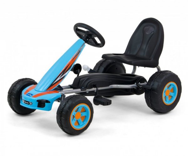 Milly Mally Gokart na pedały Viper Biało-czarny