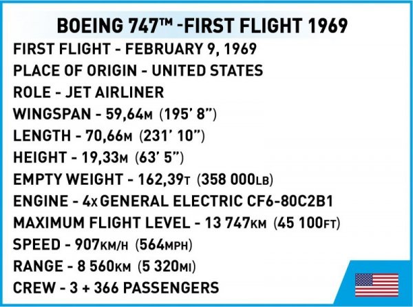 Cobi Klocki Klocki Boeing 747 First Flight 1969