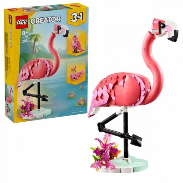 LEGO Klocki Creator 31170 Dzikie zwierzęta: różowy flaming