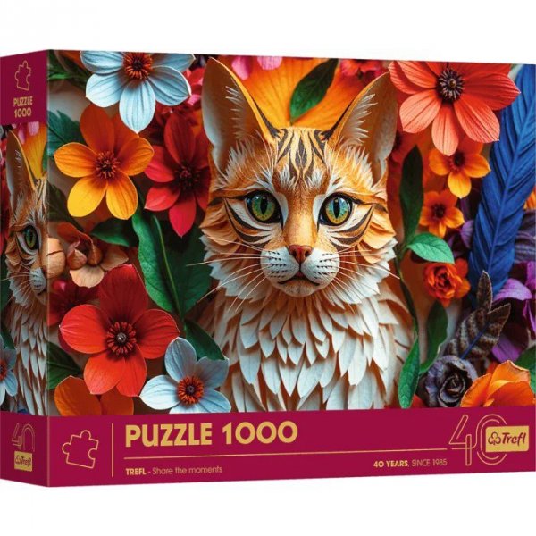 Trefl Puzzle 1000 elementów 40-lecie Paper Art Kot