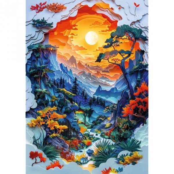 Trefl Puzzle 1000 elementów 40-lecie Paper Art Dolina