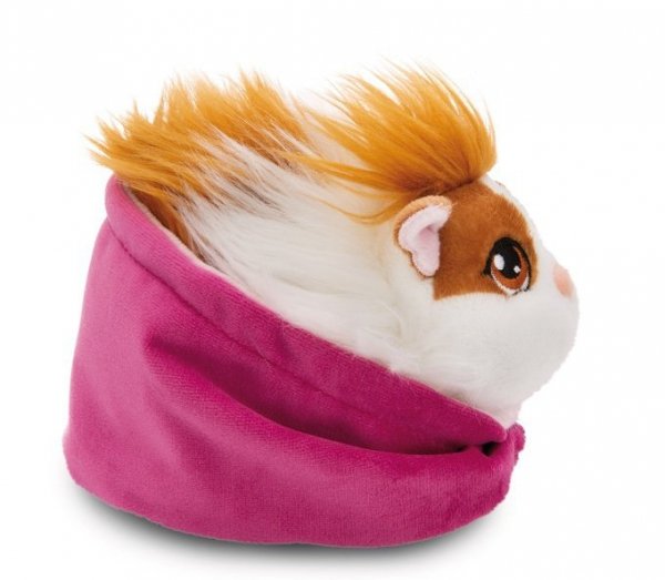 NICI 61333 Maskotka świnka morska karmelowo-biała 12cm w koszyku różowym