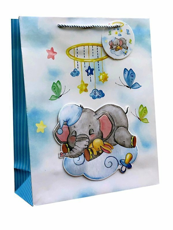 Torebka ozdobna prezentowa Baby 391C 18x23x12cm mix cena za 1 szt