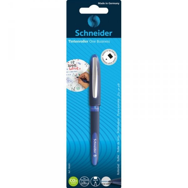 Pióro kulkowe SCHNEIDER One Business, 0,6 mm, niebieski, blister