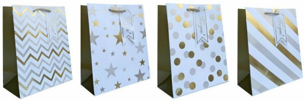 Torebka ozdobna prezentowa JP 620A 30x41,5x12cm mix cena za 1 szt