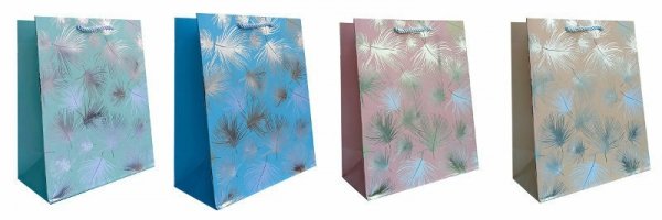Torebka ozdobna prezentowa 4wz 18x23x10cm JP 374C mix cena za 1 szt