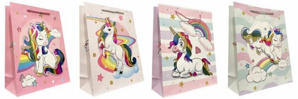 Torebka ozdobna prezentowa JP976A 30x41,5x12cm mix cena za 1 szt