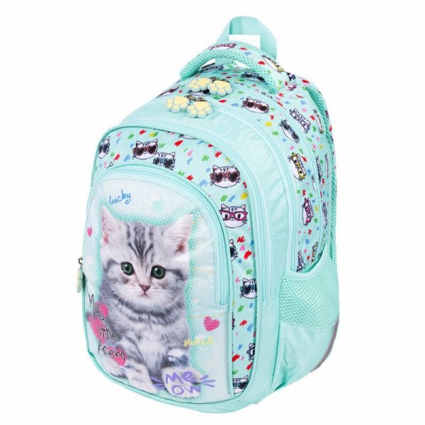 PROMO Plecak 4-komorowy BPL-58 My Little Friend mint Kitty
