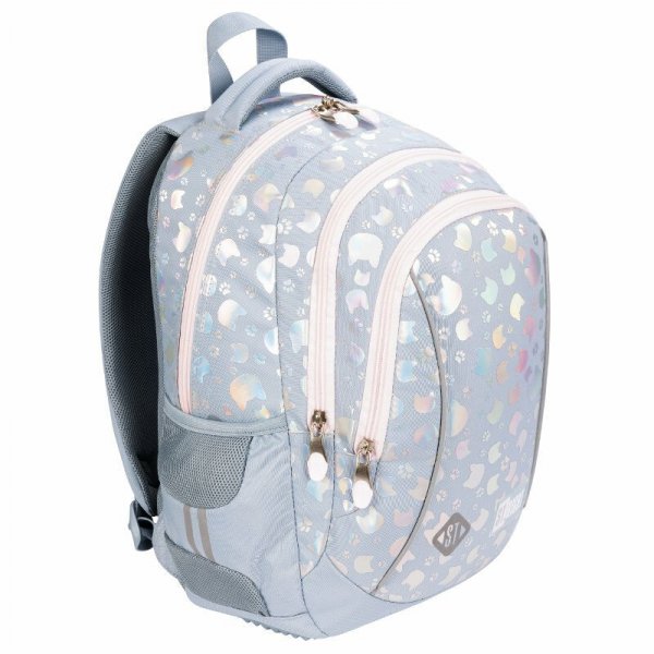 PROMO Plecak 3-komorowy STRIGHT BP-26 Silver cats