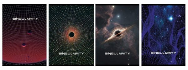 Zeszyt A5 80k linia laminowany Singularity p10, mix cena za 1 szt