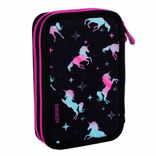 Piórnik podwójny z wyposażeniem Astrabag Unicorn Squad AC21