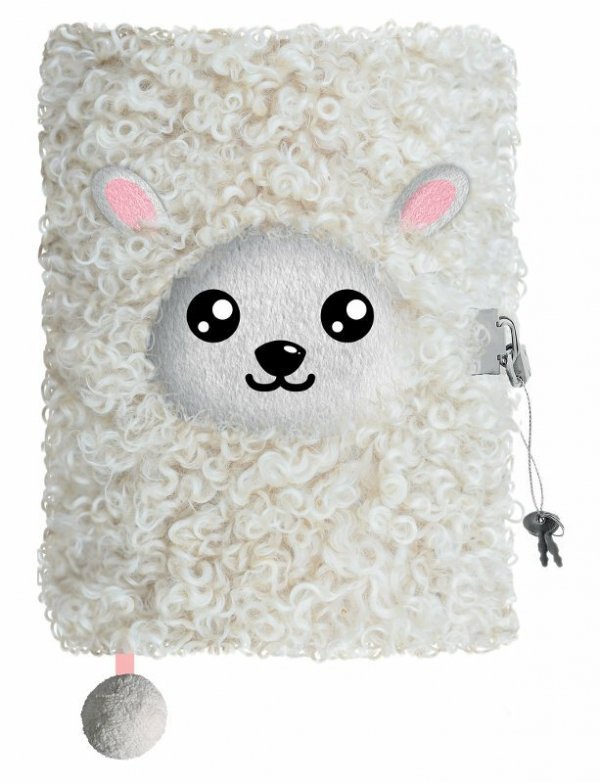 Pamiętnik z kłódką 3D włochacz A5 96k linia SHEEP Owieczka