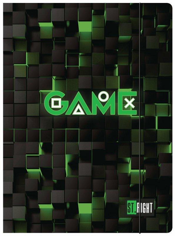 Teczka z gumką A4 ST.RIGHT Green Game