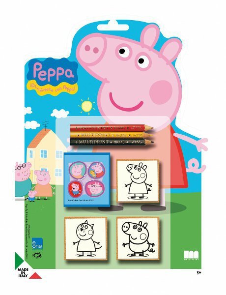 PROMO Pieczątki 3szt Świnka Peppa blister 3875 DANTE p24
