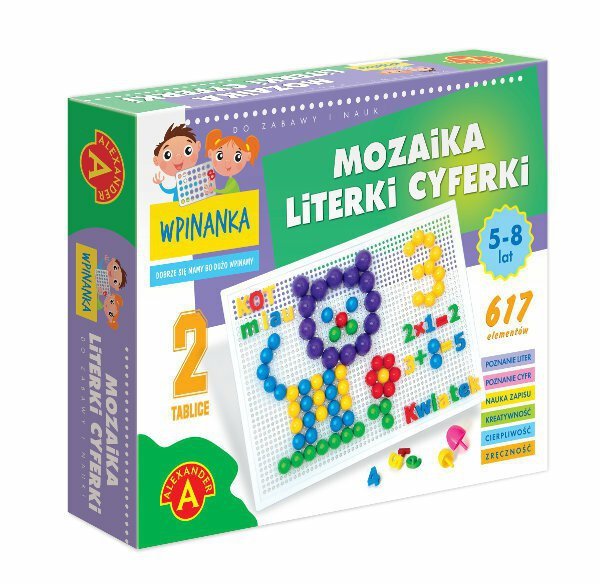 Wpinanka mozaika literki i cyferki 1870 ALEXANDER p8