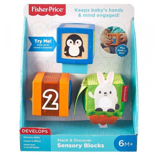 PROMO Fisher-Price Kolorowe zwierzątka Klocki GJW13 p3 MATTEL