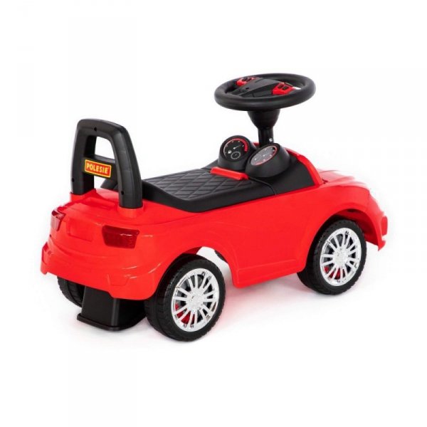 Polesie 84583 Samochód-jeździk SuperCar Nr5 z sygnałem dźwiękowym czerwony jeździdełko auto pojazd