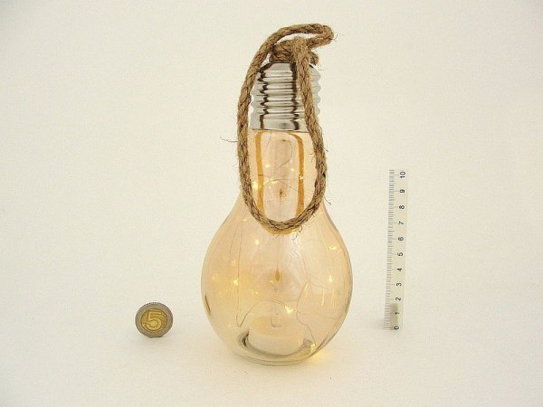 Lampion szklany żarówka 48 z drucikiem 206199 mix.