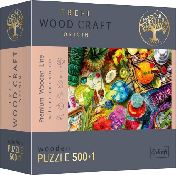 PROMO Puzzle 501el drewniane - Kolorowe koktajle 20154 Trefl