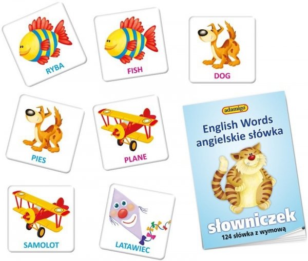 Memory Angielskie słówka English Words gra pamięciowa ADAMIGO 5628