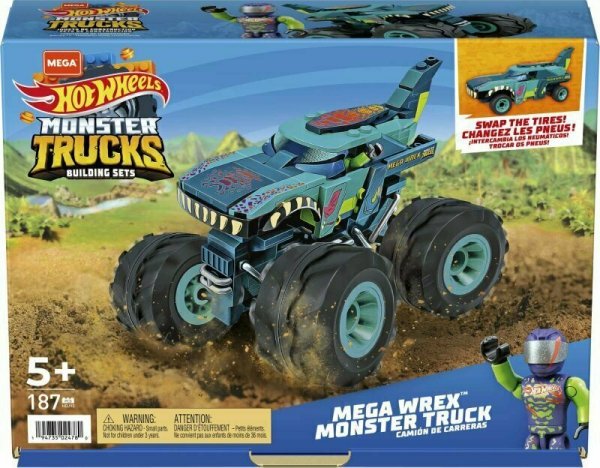 PROMO Hot Wheels MEGA Monster Trucks Wrex klocki HDJ95 MATTEL