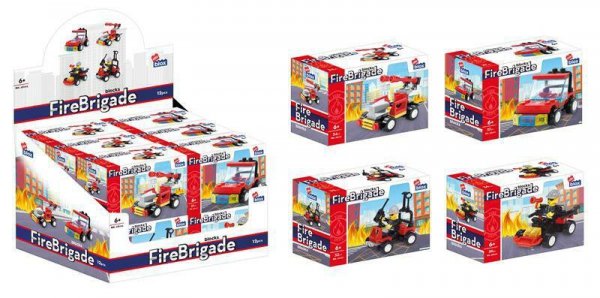 PROMO Klocki konstrukcyjne Alleblox Straż pożarna 27-36el p12 mix cena za 1 szt