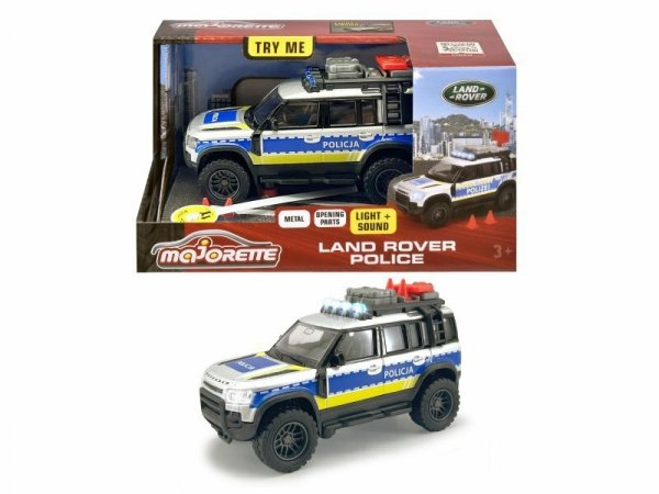 PROMO Majorette Grand Land Rover auto Radiowóz Policja światło dźwięk