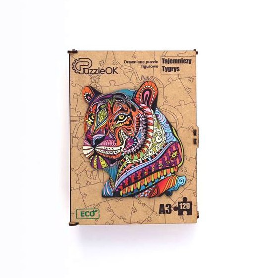 PROMO Puzzle drewniane Tajemniczy Tygrys PuzA3-00726