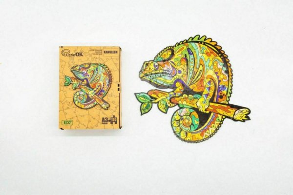 PROMO Puzzle drewniane Kameleon PuzA3-00745