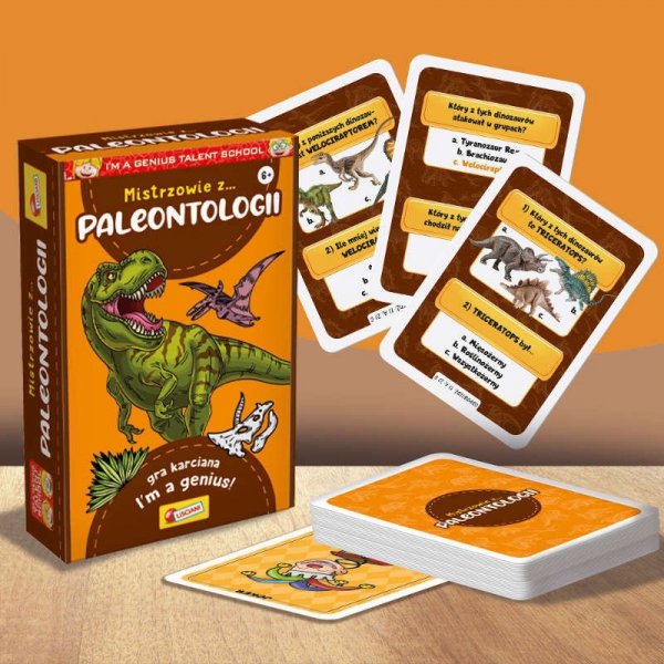 PROMO I&#039;m a Genius Talent School Mistrzowie z paleontologii - edukacyjna gra karciana PL92468