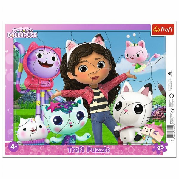 Puzzle 25el ramkowe Poznaj Gabi. Koci Domek Gabi. Gabby&#039;s Dollhouse 31415 Trefl