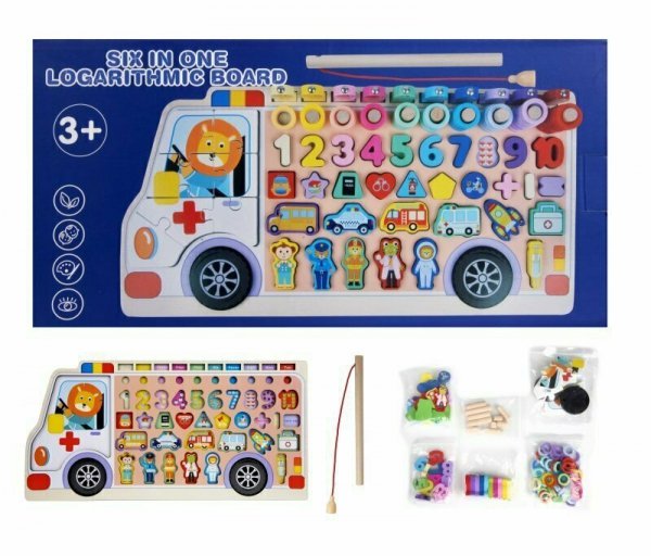 Układanka drewniana Auto - Tablica edukacyjna 1007882