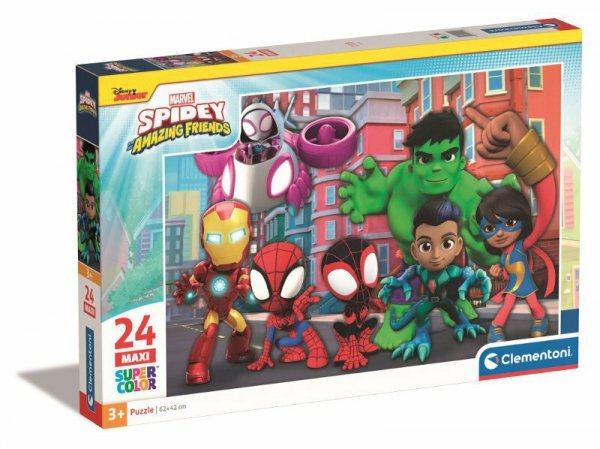 PROMO Clementoni Puzzle 24el Maxi SuperColor Spidey and His Amazing Friend 24249