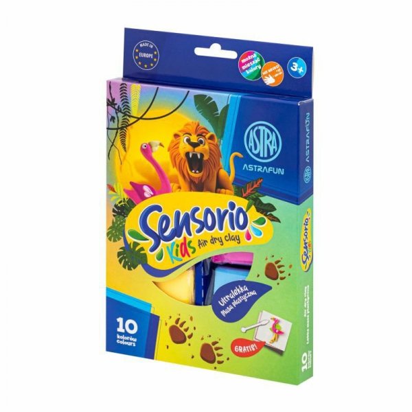 Lekka masa plastyczna Dżungla Sensorio Kids - 10 kolorów 336123021 mix cena za 1 szt