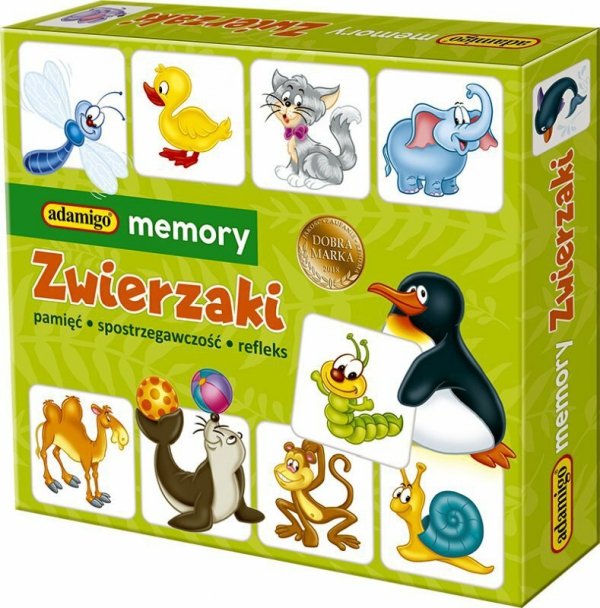 Memory Zwierzaki gra pamięciowa ADAMIGO