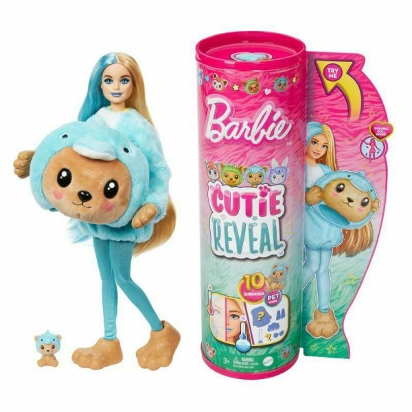 PROMO Barbie Lalka Cutie Reveal Miś-Delfin HRK25 MATTEL