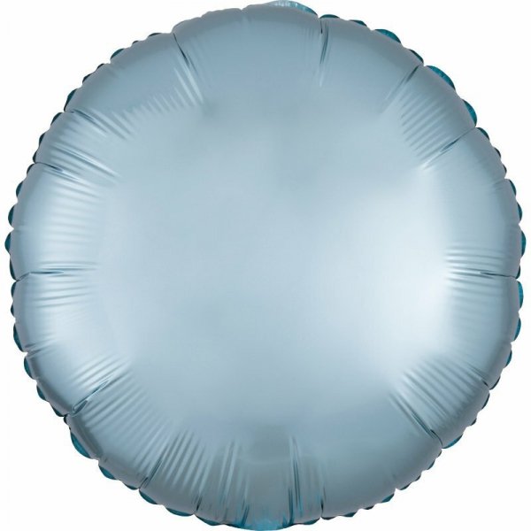 Balon foliowy Lustre Pastel niebieski okrągły 43cm 9914116