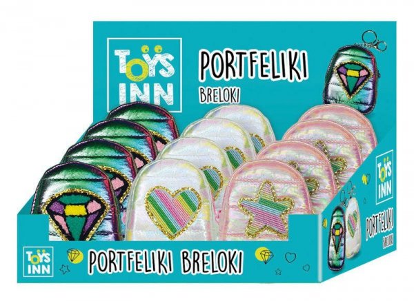PROMO Portfel Puffy Brelok Plecak STN 8806 p12, mix cena za 1 szt