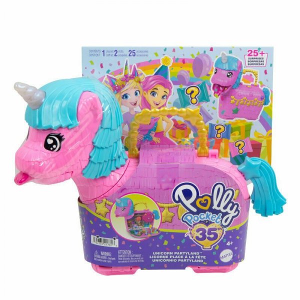 Polly Pocket Jednorożec niespodzianka 35 urodziny Zestaw HYD96 MATTEL