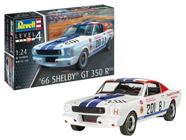 PROMO Samochód do składania 1:24 07716 SHELBY GT 350 R &#039;66 Revell