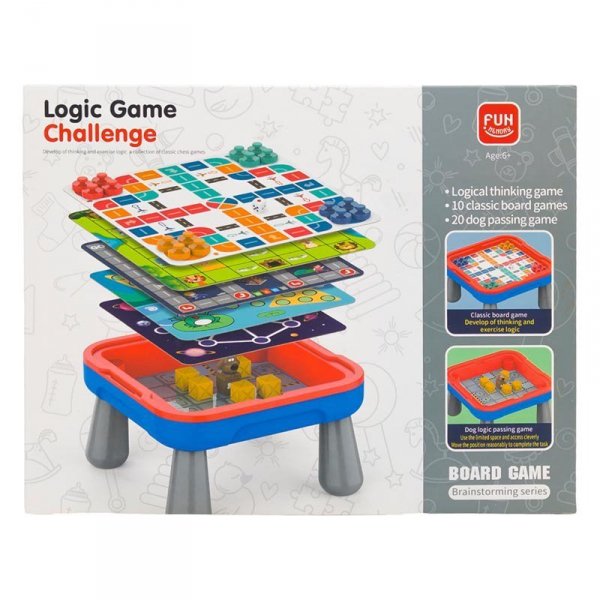 PROMO Gra planszowa 10 klasycznych gier Logic Game Challenge HC600503