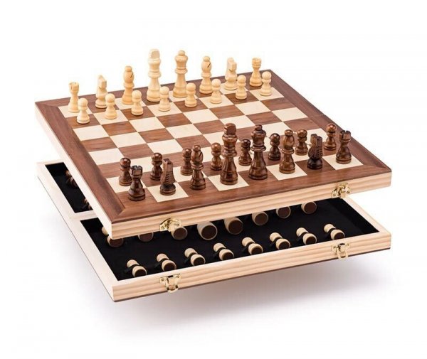 Szachy drewniane składane Royal Chess 92210 Popular