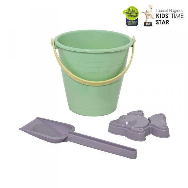 PLASTO Wiaderko 1,2L z akcesoriami BIOPLASTIK I AM GREEN PLA1494
