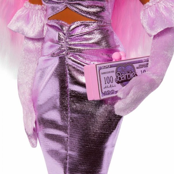 Barbie Lalka Deluxe Style Metaliczna sukienka HYV25 MATTEL