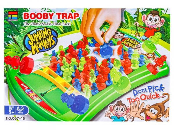 Zabawna Gra Zręcznościowa PUŁAPKA ZBIJAK &quot;Booby Trap&quot; Skaczące Małpki