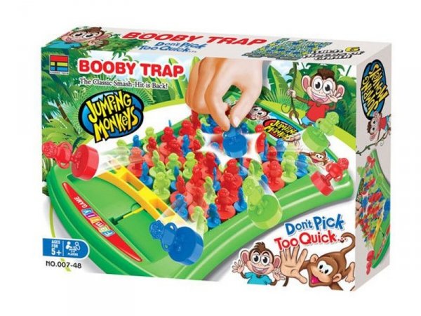 Zabawna Gra Zręcznościowa PUŁAPKA ZBIJAK &quot;Booby Trap&quot; Skaczące Małpki