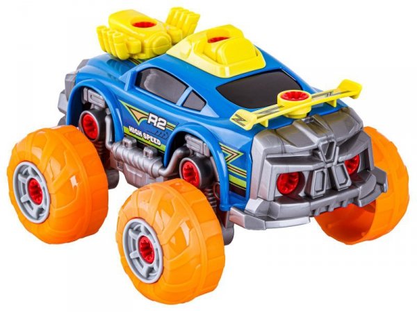 Sportowy, Terenowy Samochód do rozkręcania i skręcania 3w1 TUNING + Wkrętarka, Monster Truck