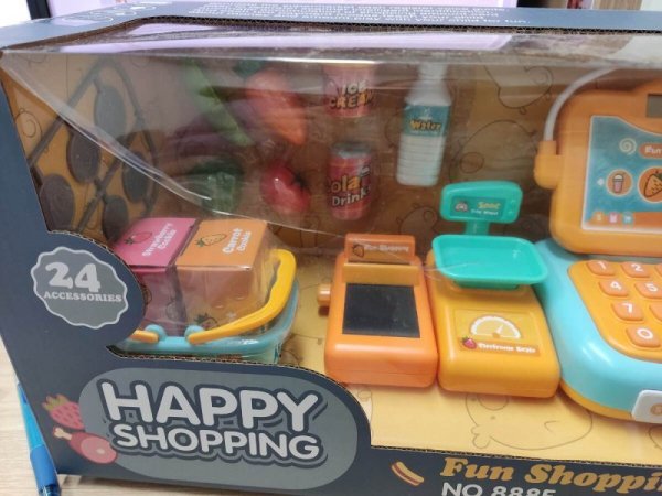 Edukacyjna sklepowa kasa fiskalna - mikrofon, waga, czytnik, akcesoria Przecena 2