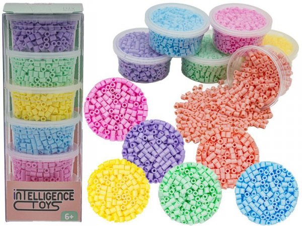 Koraliki Do Prasowania 3000szt, Prasowanki, Do Prasowanek, 6 Kolorów, Zapas - PASTELOWE KOLORY MIX
