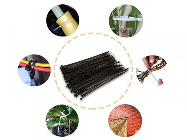 Trytytki, Opaski Zaciskowe, Samozaciskowe, Kablowe 2,5x100 Zestaw 100 sztuk